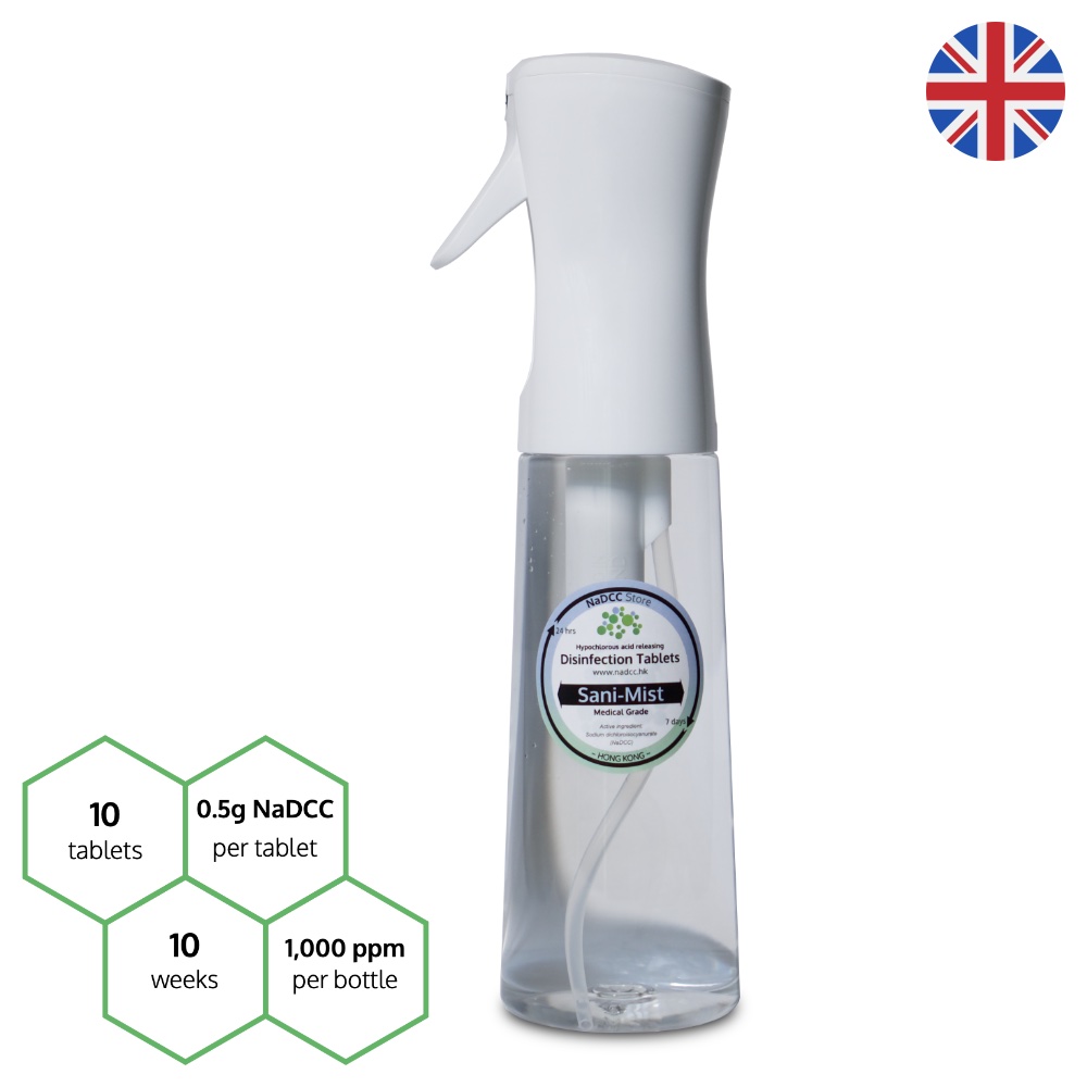 Sani-Mist 輕便套裝 - 噴壺 + NaDCC消毒片